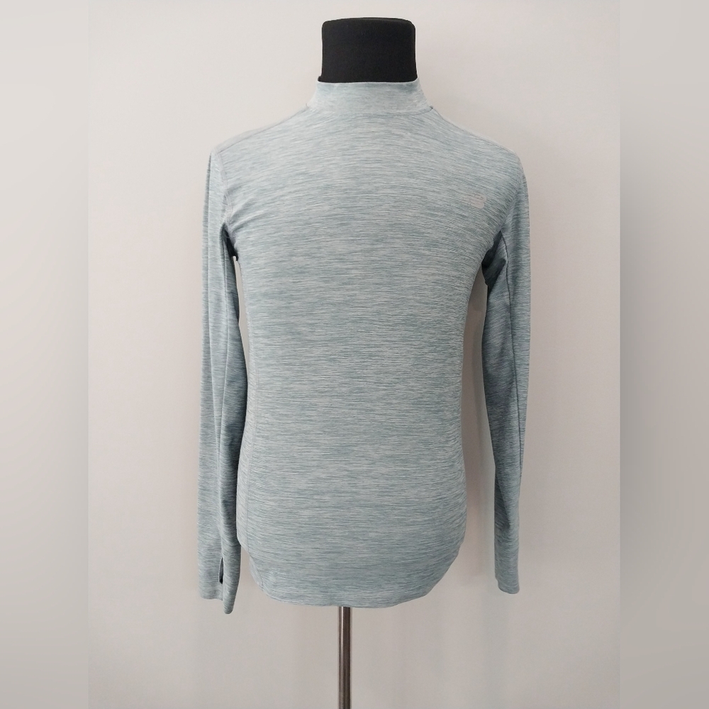 New Balance heather green long sleeve athletic pullover mock turtleneck Size L